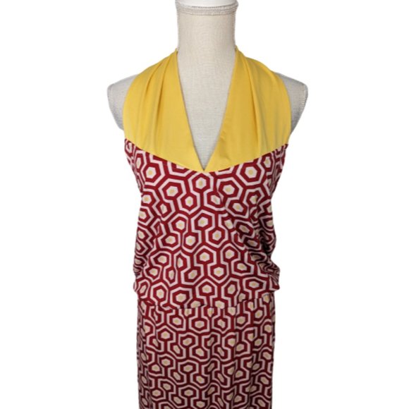 Mud Pie Gameday Burgundy and Gold Leighton Maxi Dress L - Picture 3 of 10